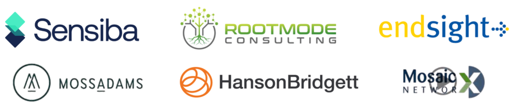 Partners Sensiba, Rootmode Consulting, Endsight, MossAdams, HansonBridgett, Mosaic Networx