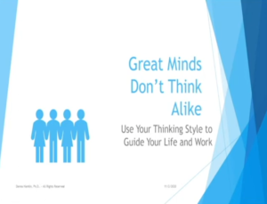 WEBINAR: GREAT MINDS DON’T THINK ALIKE!